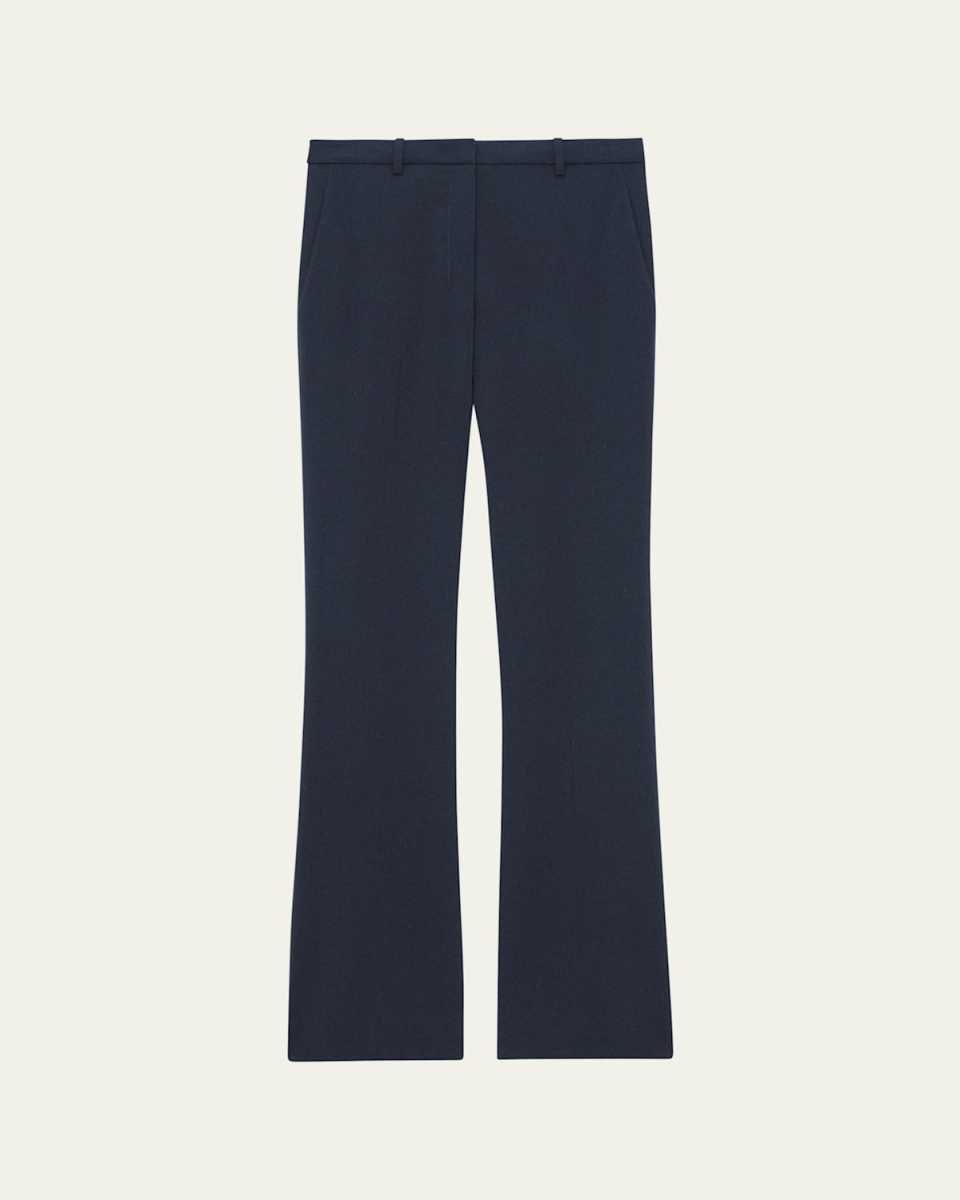 Traceable Wool Slim Straight-Leg Trousers